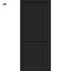 Lerens Panel Solid Wood Internal Door UK Made  DD0117P - Shadow Black Premium Primed - Urban Lite® Bespoke Sizes