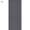 Lerens Panel Solid Wood Internal Door UK Made  DD0117P - Stormy Grey Premium Primed - Urban Lite® Bespoke Sizes