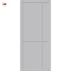 Lerens Panel Solid Wood Internal Door UK Made  DD0117P - Mist Grey Premium Primed - Urban Lite® Bespoke Sizes