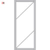 Chord Solid Wood Internal Door Pair UK Made DD0110F Frosted Glass - Mist Grey Premium Primed - Urban Lite® Bespoke Sizes