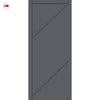 Aria Panel Solid Wood Internal Door Pair UK Made DD0124P - Stormy Grey Premium Primed - Urban Lite® Bespoke Sizes