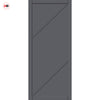 Aria Panel Solid Wood Internal Door UK Made  DD0124P - Stormy Grey Premium Primed - Urban Lite® Bespoke Sizes