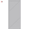 Aria Panel Solid Wood Internal Door UK Made  DD0124P - Mist Grey Premium Primed - Urban Lite® Bespoke Sizes