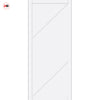 Aria Panel Solid Wood Internal Door Pair UK Made DD0124P - Cloud White Premium Primed - Urban Lite® Bespoke Sizes