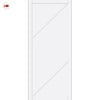 Aria Panel Solid Wood Internal Door UK Made  DD0124P - Cloud White Premium Primed - Urban Lite® Bespoke Sizes