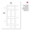External Nightingale Made to Measure Panelled Front Door - 57mm Thick - Seven Colour Options - 5 Panels