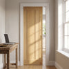 Norwich Real American Oak Veneer Single Evokit Pocket Door - Unfinished