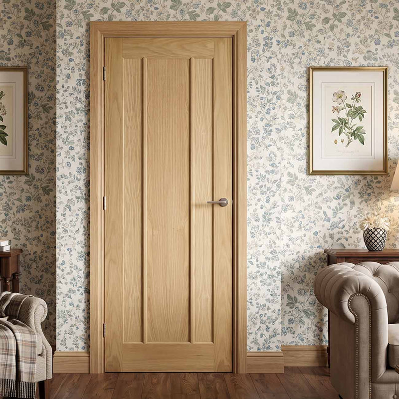 Norwich Real American Oak Veneer Internal Door - Unfinished