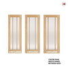 Lincoln Glazed Oak Internal Door Pair - Clear Glass