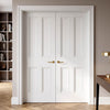 Nostalgia 4 Panel Internal Door Pair - White Primed