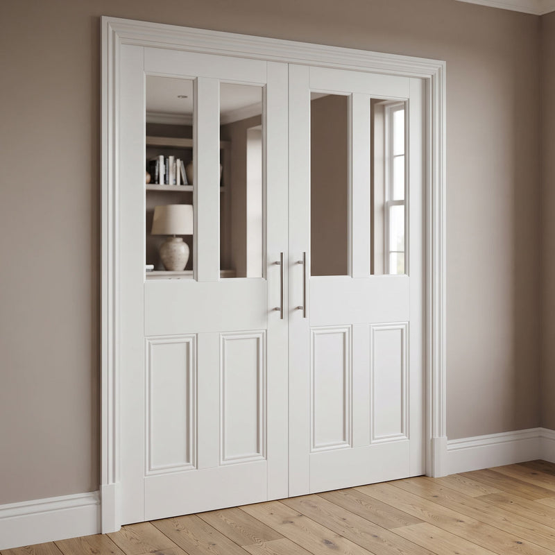 Nostalgia Malton Unglazed Internal Door Pair - White Primed