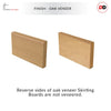 Thru Simple Oak Veneer Skirtings on Solid Core - One Round Edge - Not Decorated
