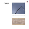 V-Line® Grooved Flush Door Pair V079 - Premium Primed - Six Colour Options
