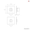 Orlando Double Door Lever Handle Pack - 6 Square Hinges - Matt Black - Combo Handle and Accessory Pack