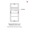 Oslo 7 Panel Solid Wood Internal Door UK Made DD6400 - Eco-Urban - Colour Options