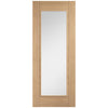 Carini 1L Oak Internal Door - Clear Glass - Prefinished