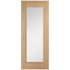 Carini 1L Oak Internal Door Pair - Clear Glass - Prefinished