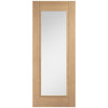 Carini 1L Oak Internal Door - Clear Glass - Prefinished