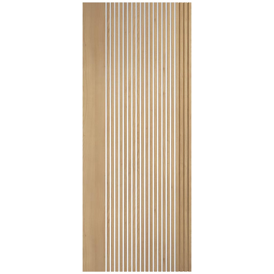 Melbourne Oak Internal Door - Clear Glass - Prefinished