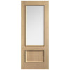 Murcia Oak Panel Internal Door - Clear Glass - Prefinished