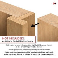 Pairmaker to form a double doors will add 12mm or 10mm to the overall width - NOT INCLUDED