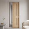 Value Single Evokit Pocket Door - Victorian 4 Panel Oak Shaker Internal - Unfinished