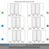 ThruEasi White Room Divider - Orly Clear Glass Primed Door Pair with Full Glass Sides