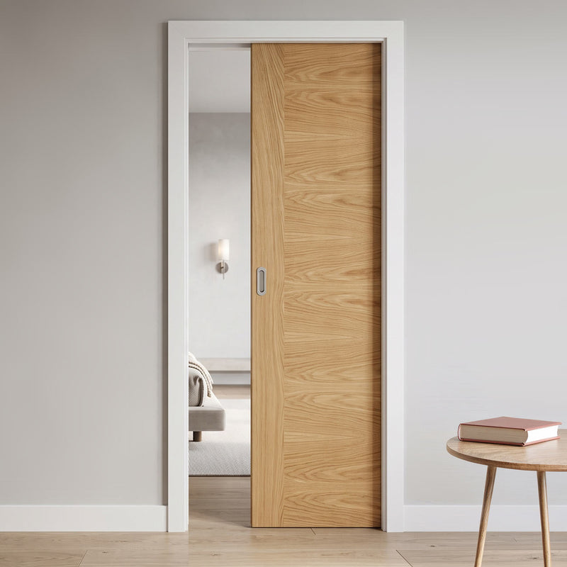 Ostria Oak Single Evokit Pocket Door - Prefinished