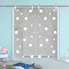 Double Glass Sliding Door - Solaris Tubular Stainless Steel Sliding Track & Polka Dot 8mm Clear Glass - Obscure Printed Design