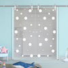 Double Glass Sliding Door - Solaris Tubular Stainless Steel Sliding Track & Polka Dot 8mm Clear Glass - Obscure Printed Design