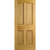 Victorian - 4 Flat Panels Oak Internal Door - Unfinished