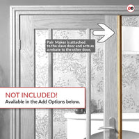 A pair maker is attached to the slave door and acts as a rebate to the other door.