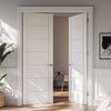 Bespoke Palermo Flush Internal Door - White Primed Pair