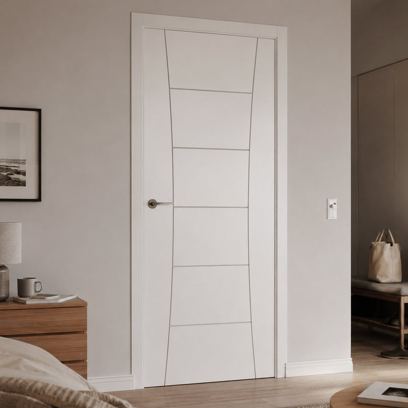 Pamplona White Primed Flush Internal Door