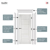 EasiKit Internal Door and Frame Kit - All Fittings Included - Pamplona White Primed Flush Internal Door