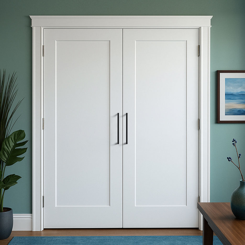 Pattern 10 Full Panel White Primed Internal Door Pair