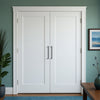 Pattern 10 Full Panel White Primed Internal Door Pair