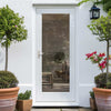 External Shaker 1L Oak Door - Clear Double Glazing