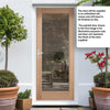 External Shaker 1L Oak Door - Clear Double Glazing