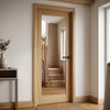 Full Pane Oak Internal Door - Clear Glass