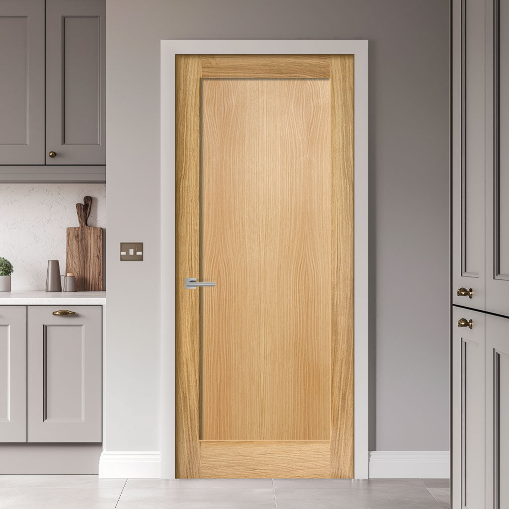 Pattern 10 Oak Panel Door - 1/2 Hour Fire Rated - Unfinished