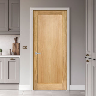 Image: Pattern 10 Oak Panel Door - 1/2 Hour Fire Rated - Unfinished