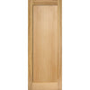 Top Mounted Black Sliding Track & Door - Pattern 10 Style Oak Panel Internal Door - Unfinished