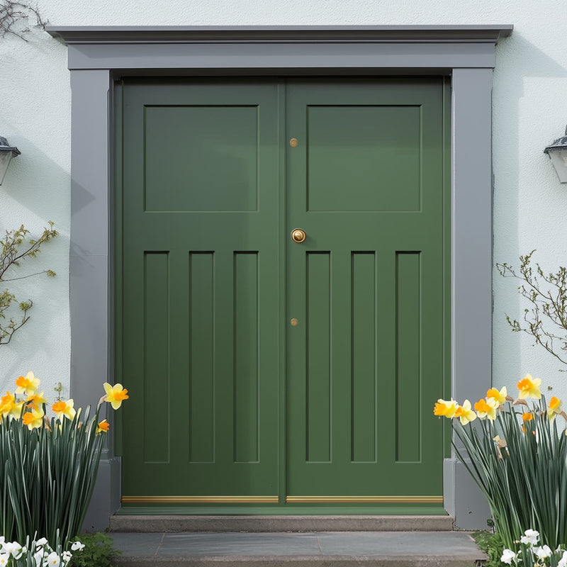 DX30's Style Exterior Hardwood Double Door and Frame Set