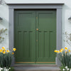 DX30's Style Exterior Hardwood Double Door and Frame Set