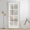 Perth 8 Pane Solid Wood Internal Door UK Made DD6318 - Clear Reeded Glass - Eco-Urban® Cloud White Premium Primed
