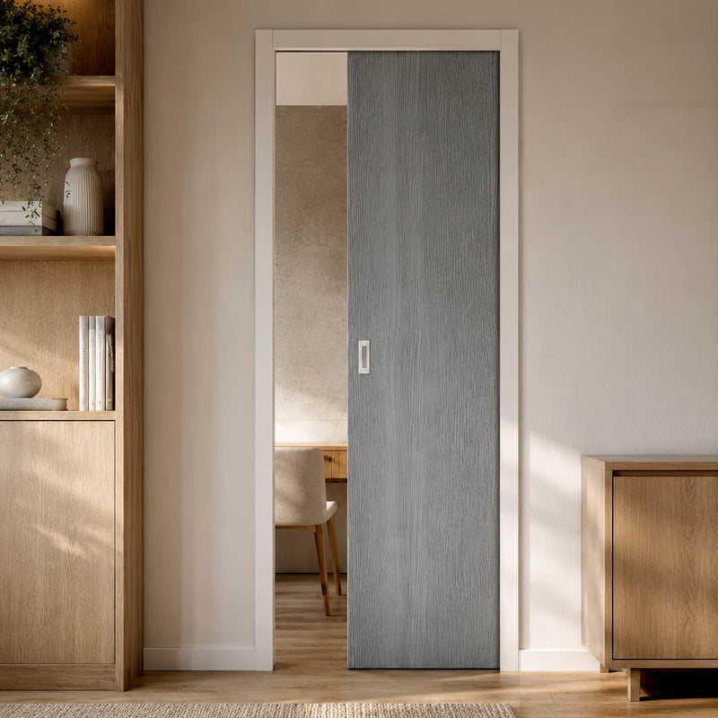 Pintado Slate Grey Single Evokit Pocket Door - Prefinished