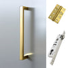 Concord 280mm Back to Back Pull Handle Pack - 4 Square Hinges - Polished Gold Finish