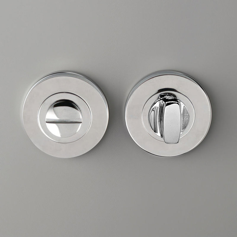 Milan Bathroom Round Thumb Turn - Polished Chrome