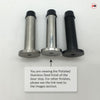 Pro Wall Mounted Door Stop - Polished Stainless Steel - 30x70mm